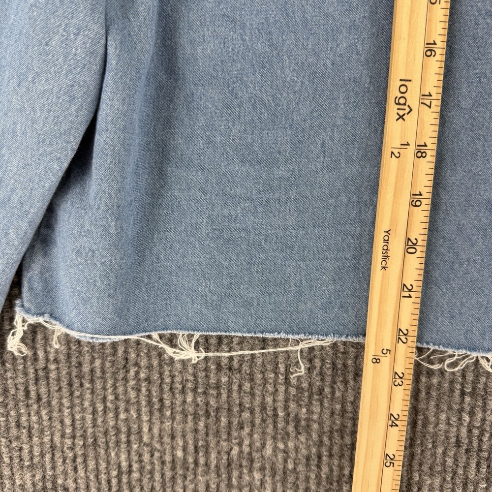 Vintage Blair womens XL lighthouse embroidered denim shirt long sleeve button - Picture 7 of 9
